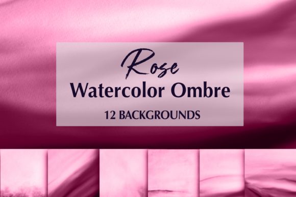 12 Watercolor Rose Ombre Backgrounds for Soft, Elegant Branding Projects