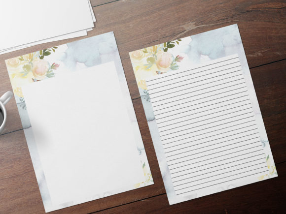 Blue Splotches Watercolor Stationary: A Print Templates Review for Brand Designers