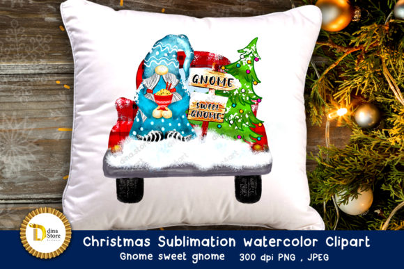 Christmas Sublimation Watercolor Clipart for Crafts