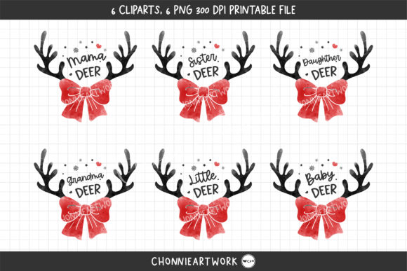 Deer Family, Watercolor: A Soft Touch for Print Templates and Branding Projects