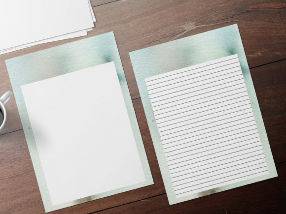 Delicate Blue Watercolor Notes Papers: A Print Templates Review for Bloggers & Digital Publishers