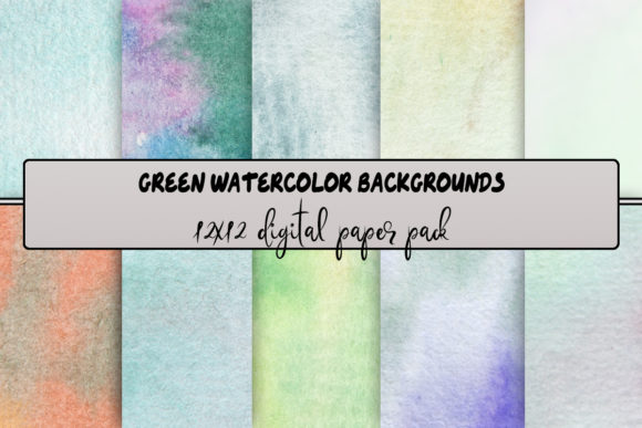 Evaluating Green Watercolor Backgrounds for Real Business Branding