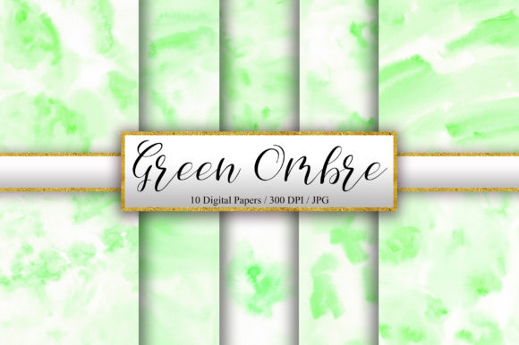 Green Ombre Watercolor Background for Creative Sellers & Digital Product Makers