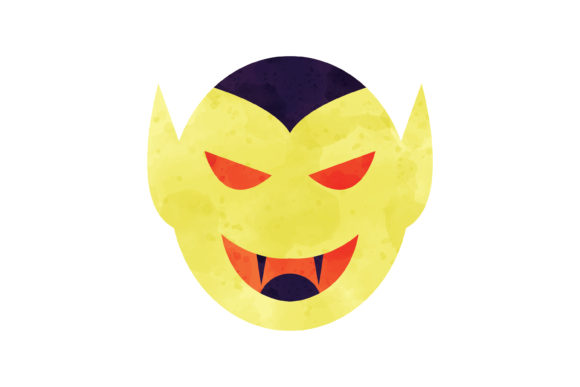 Halloween Watercolor Icon: Dracula for Seasonal Design Sellers