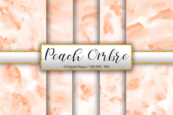 Peach Ombre Watercolor Background for Modern Branding & Textures