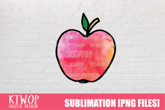 Pink Watercolor Apple: A Versatile Craft Design for Content Publishers