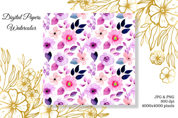 Seamless Pattern Floral Watercolor 19: Patterns Review