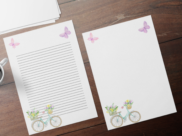 Spring Bicycle Watercolor Wedding: A Print Template for Lifestyle Blogging and Visual Storytelling