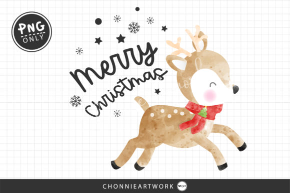 Sublimation Reindeer Watercolor: A Festive Print Templates Gem for Crafters
