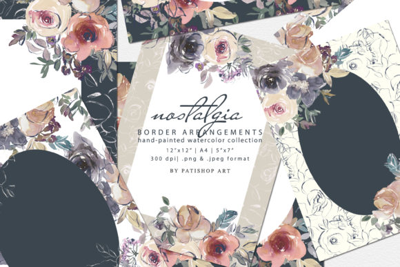 Watercolor Floral Backgrounds for Branding and Creative Projects