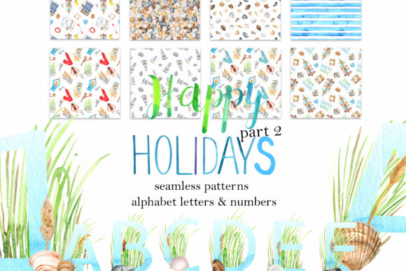 Watercolor Happy Holidays 2 Patterns Review