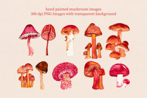 Watercolor Mushroom: A Versatile Graphic Design Asset for Crafters & Handmade Sellers