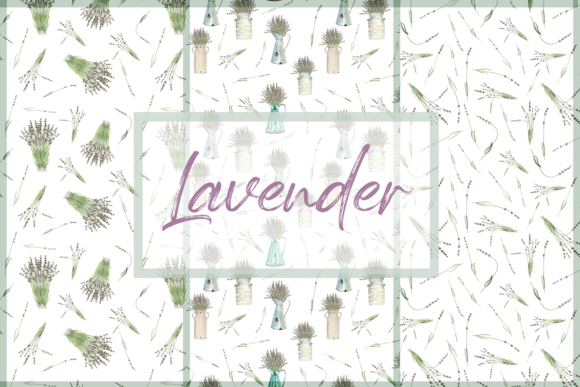 Watercolor Vintage Lavender Pattern for Creative Sellers and Digital Product Makers