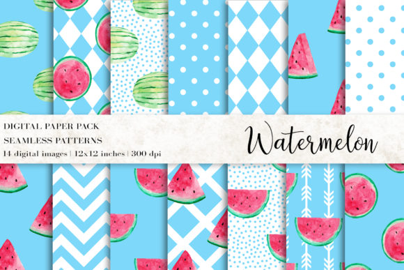 Watercolor Watermelon Digital Papers: A Fresh, Versatile Design Asset for Lifestyle Brands and Seasonal Campaigns